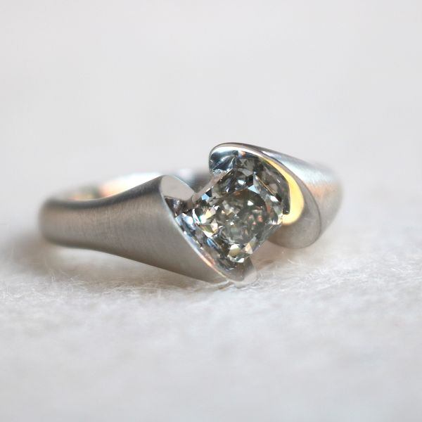 'Calla' Cushion-Cut Diamond Ring