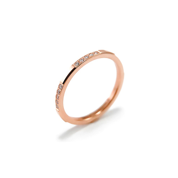 Incremental Half Eternity Diamond Band, Rose Gold