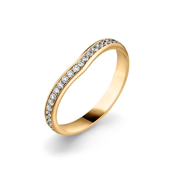 'Calla' Curved Diamond Band