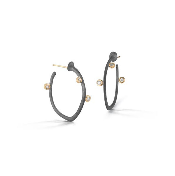 Small Saturn Hoop Earrings
