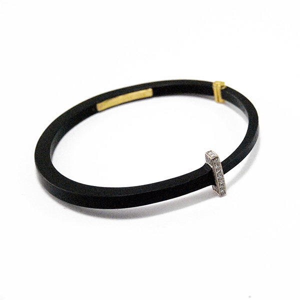 Pave Diamond Head Nail Bracelet