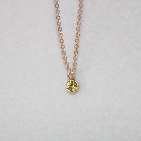 Yellow Sapphire Gem Necklace