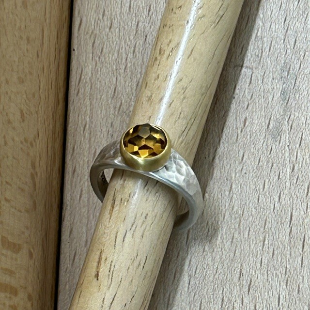 Rose-Cut Citrine Ring