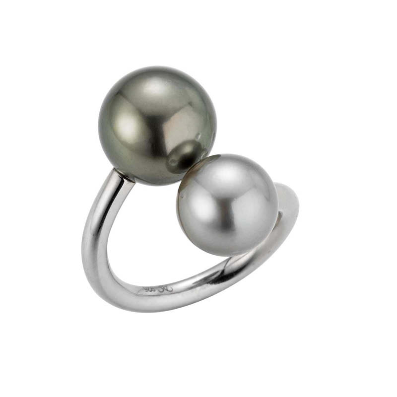 'Wired' Tahitian Cultured Pearl Ring
