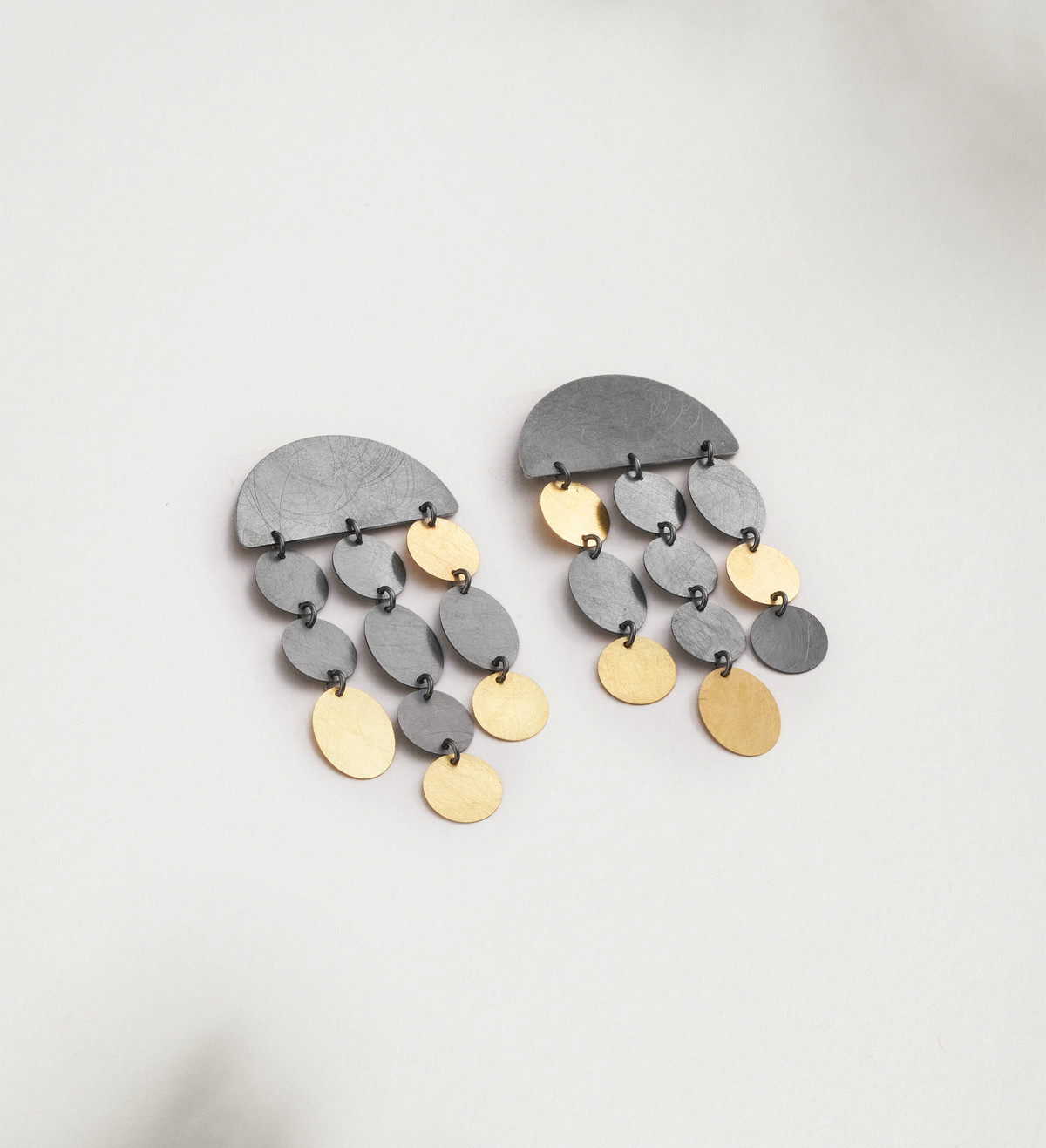 Two-Tone 'Duo' Party Earrings