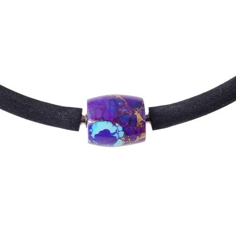 Reconstructed Turquoise Cylindrical 'Vario' Clasp