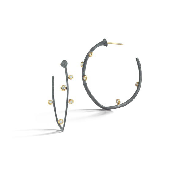 Saturn Hoop Earrings