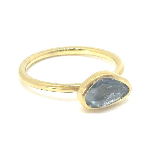Freeform Faceted Aquamarine Ring