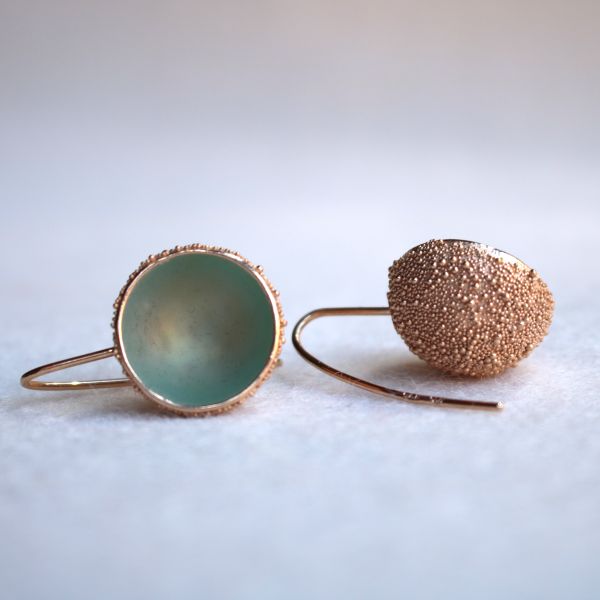 Schneebecherling Rose Gold Earrings