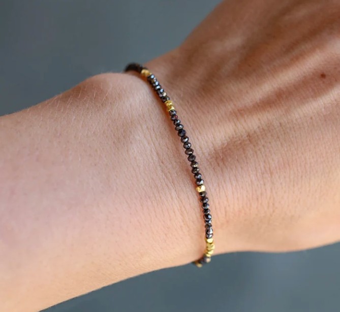 Noir Black Diamond Lite Bead Bracelet