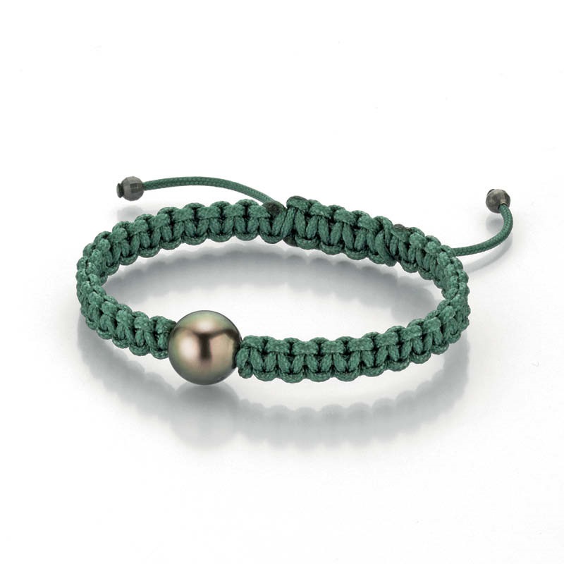 'Pearlmates' Single Marutea Cultured Pearl Macrame Bracelet