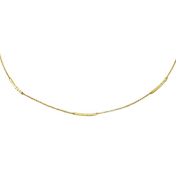 Nine Diamond 'Feel' Station Necklace