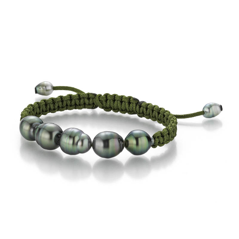 'Pearlmates' Five Tahitian Cultured Pearl Macrame Bracelet