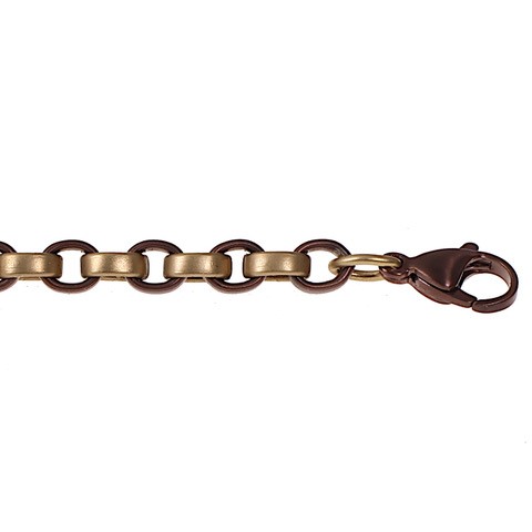Two-Tone Flat Anchor Bracelet