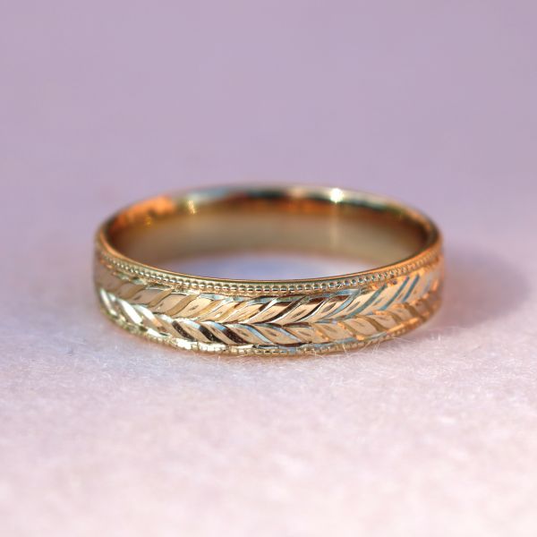 Hand Engraved Wedding Band