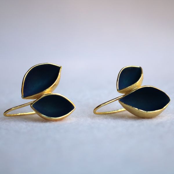 Becherling Double Pod Deep Blue Earrings