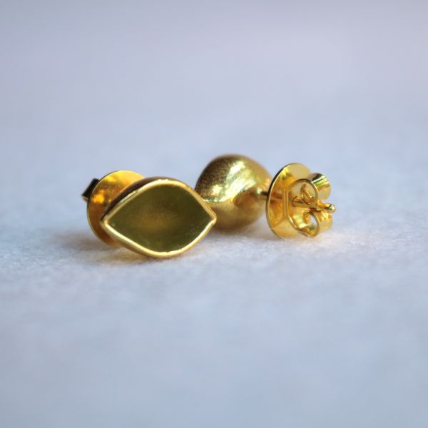 Becherling Gold Stud Earrings